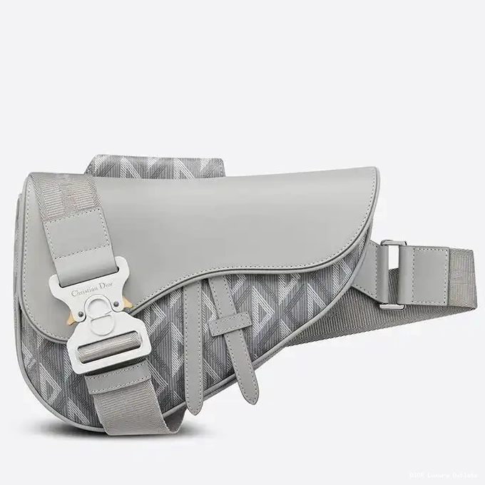 Cheap Canvas Saddle CD Dior Motif Grey Diamond Crossbody 0328 Luxury
